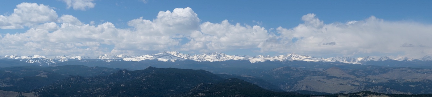 Indian Peaks Wilderness Area + Continental Divide view from Bear Peak, Boulder Colorado