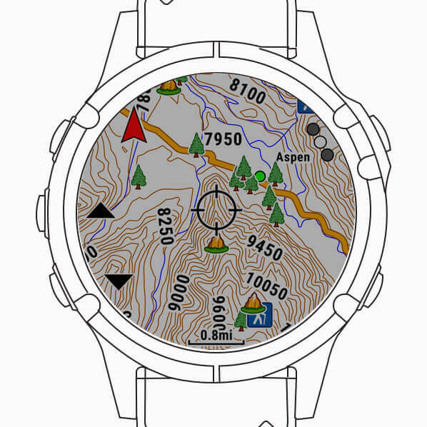 Garmin Fenix 6 hiking watch topographical maps