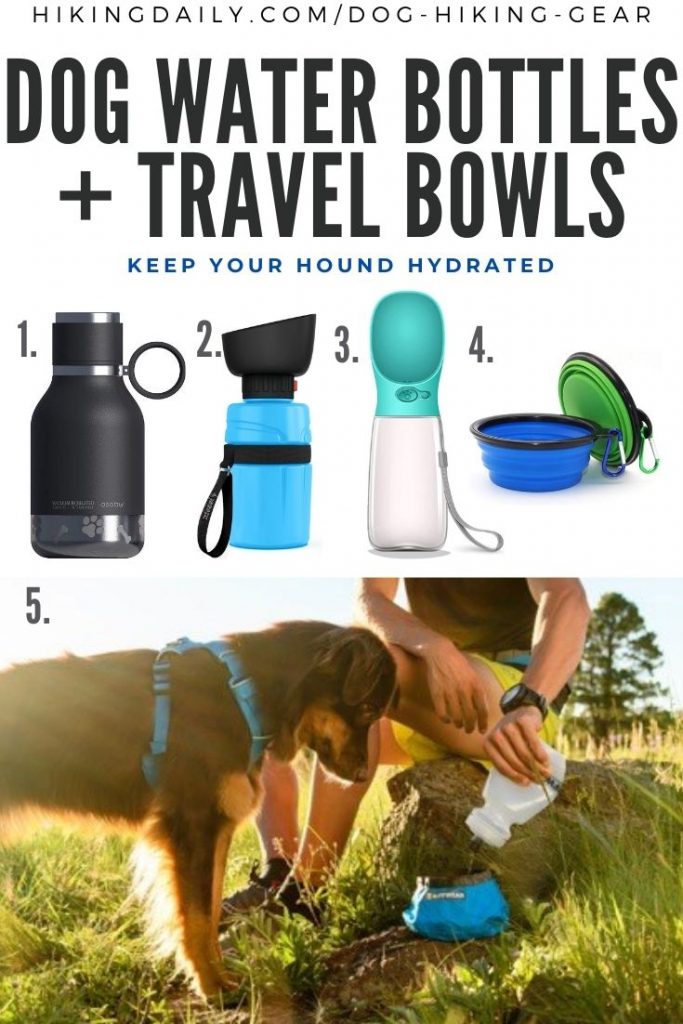 Travel dog water bowls and water bottles