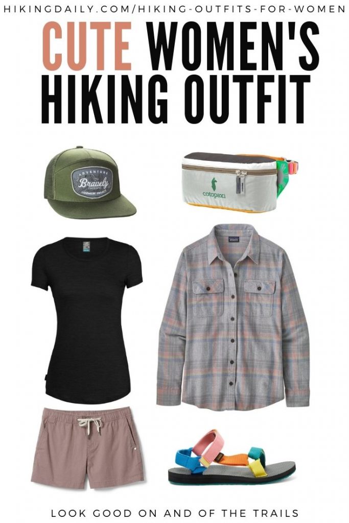Cute women's hiking outfit