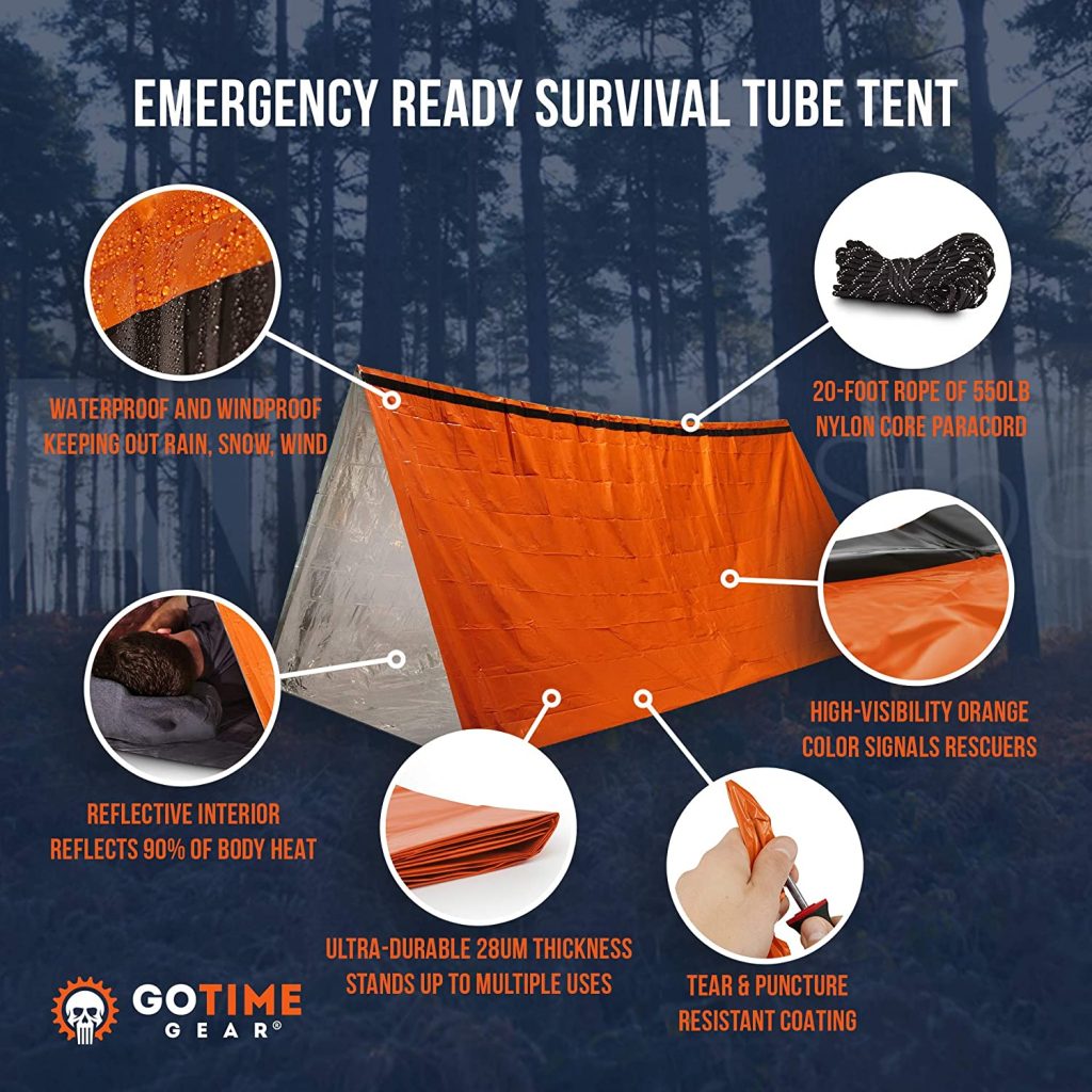 Stocking stuffers for hikers emergency blanket tent