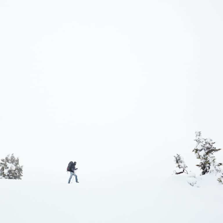 Winter hiking outfit