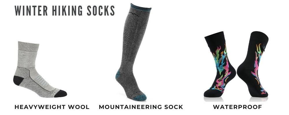 Winter hiking socks