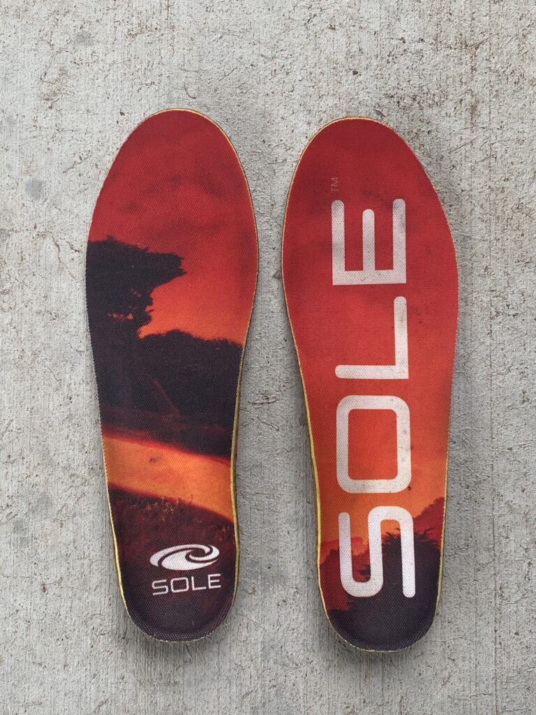 Sole insoles for hiking and trail running
