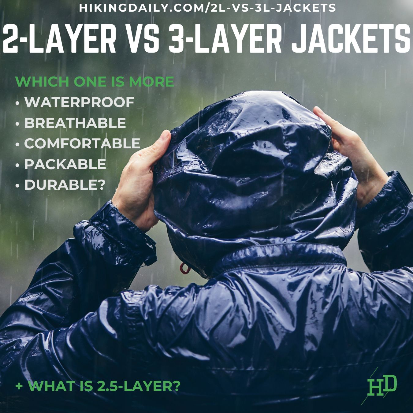 2 layer hotsell rain jacket