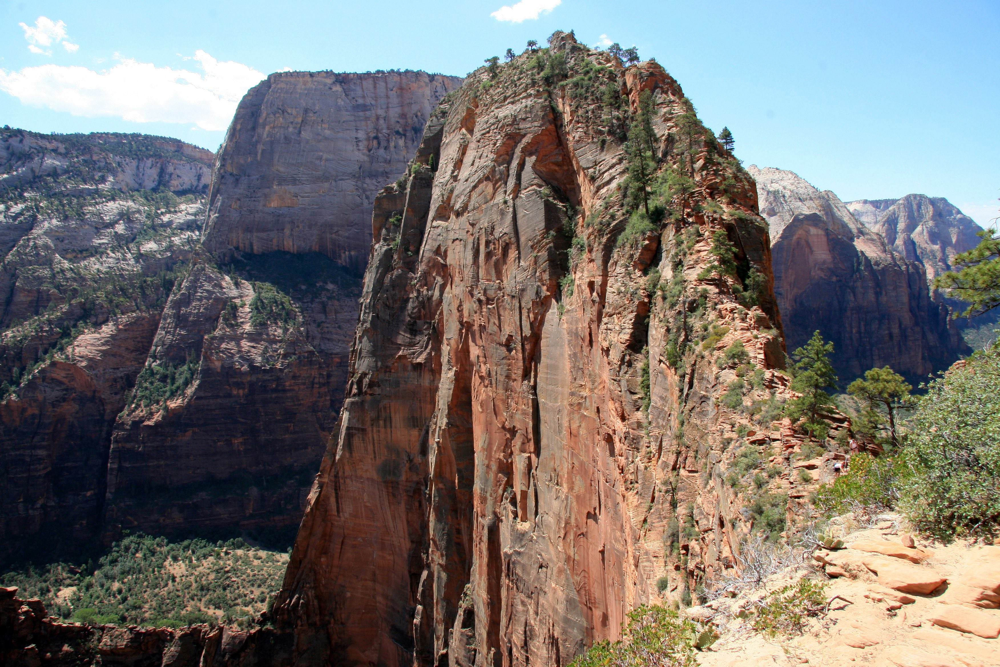 When to wear a hiking helmet Angels Landing Zion Utah