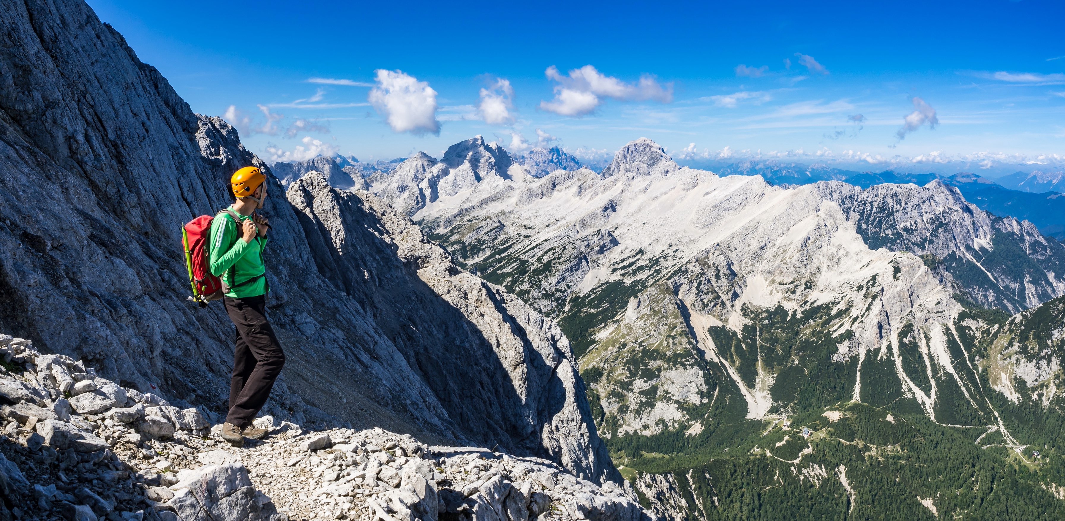 When to wear a climbing helmet hiking