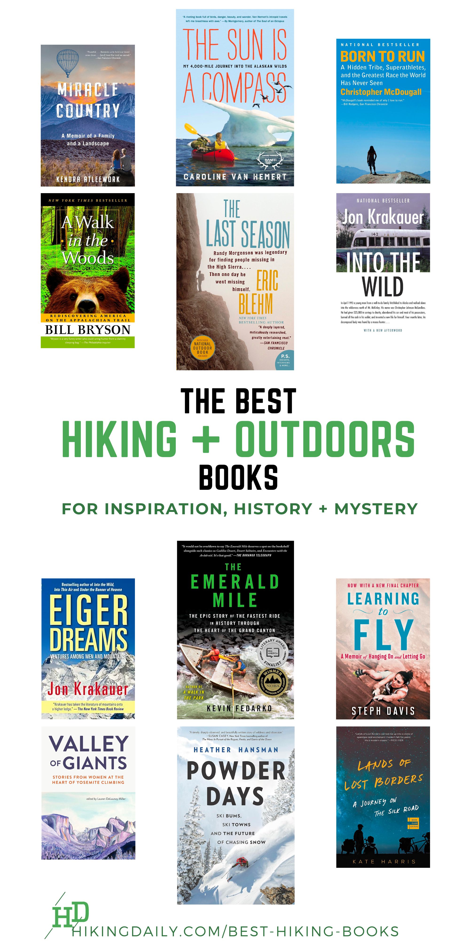 Best non-fiction books about hiking backpacking climbing rafting skiing