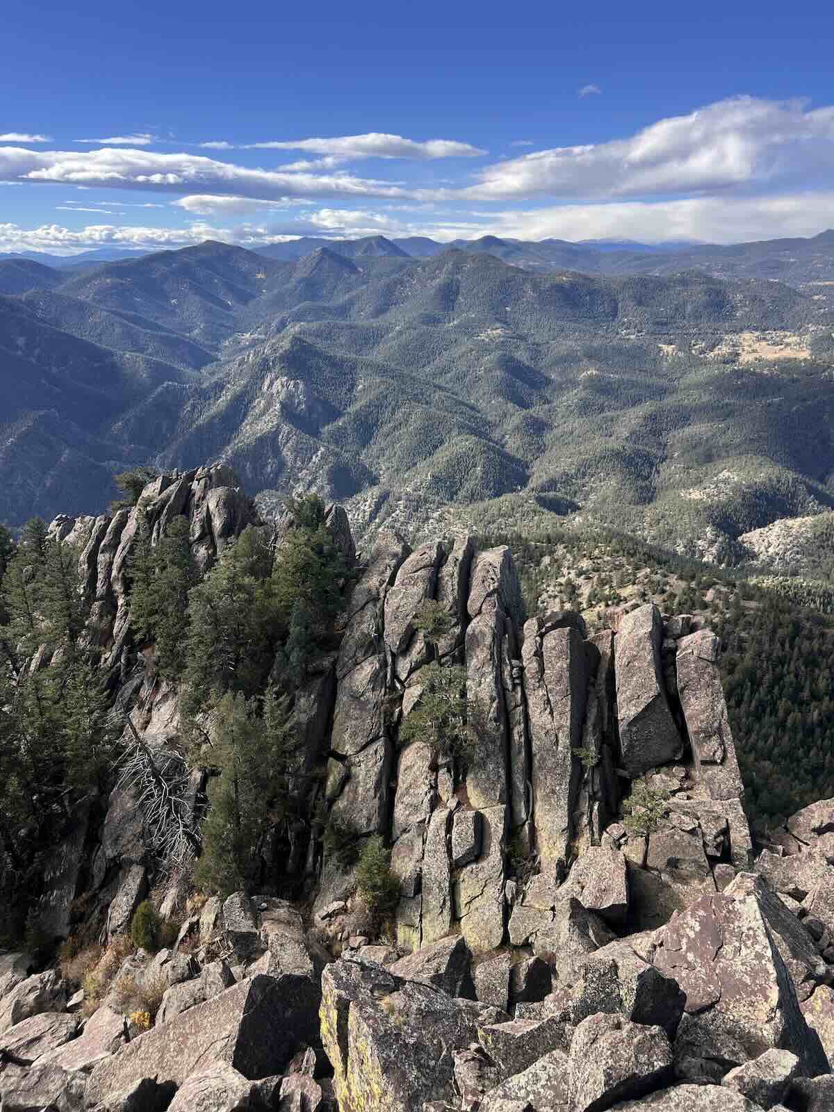 Hiking to South Boulder Peak in Boulder Colorado - View South