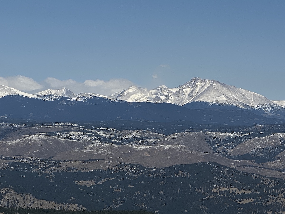 View North of RMNP and Longs Peak from Bear Peak