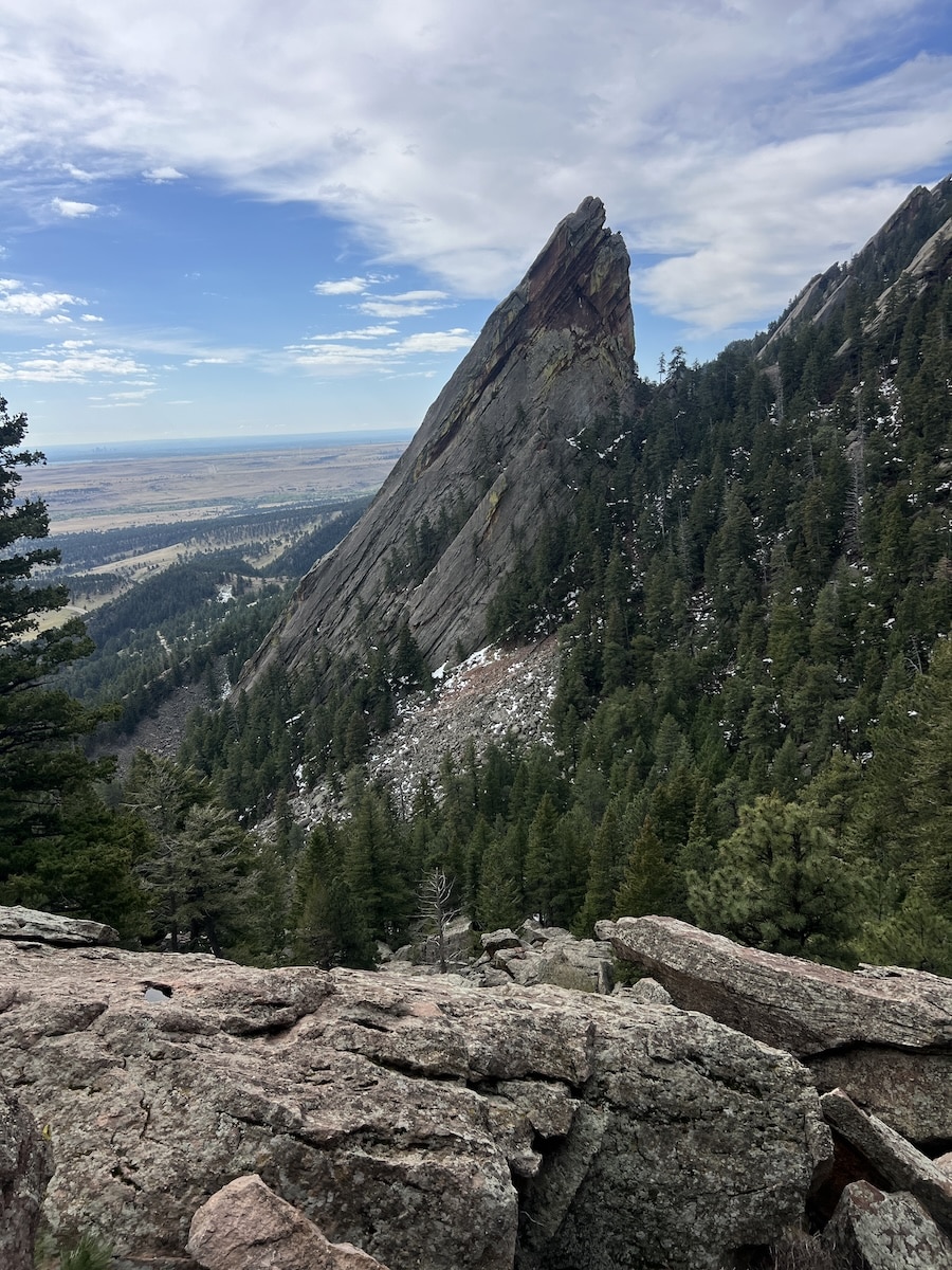 Second Flatiron view from 1st-2nd Flatiron Trail in Boulder Colorado