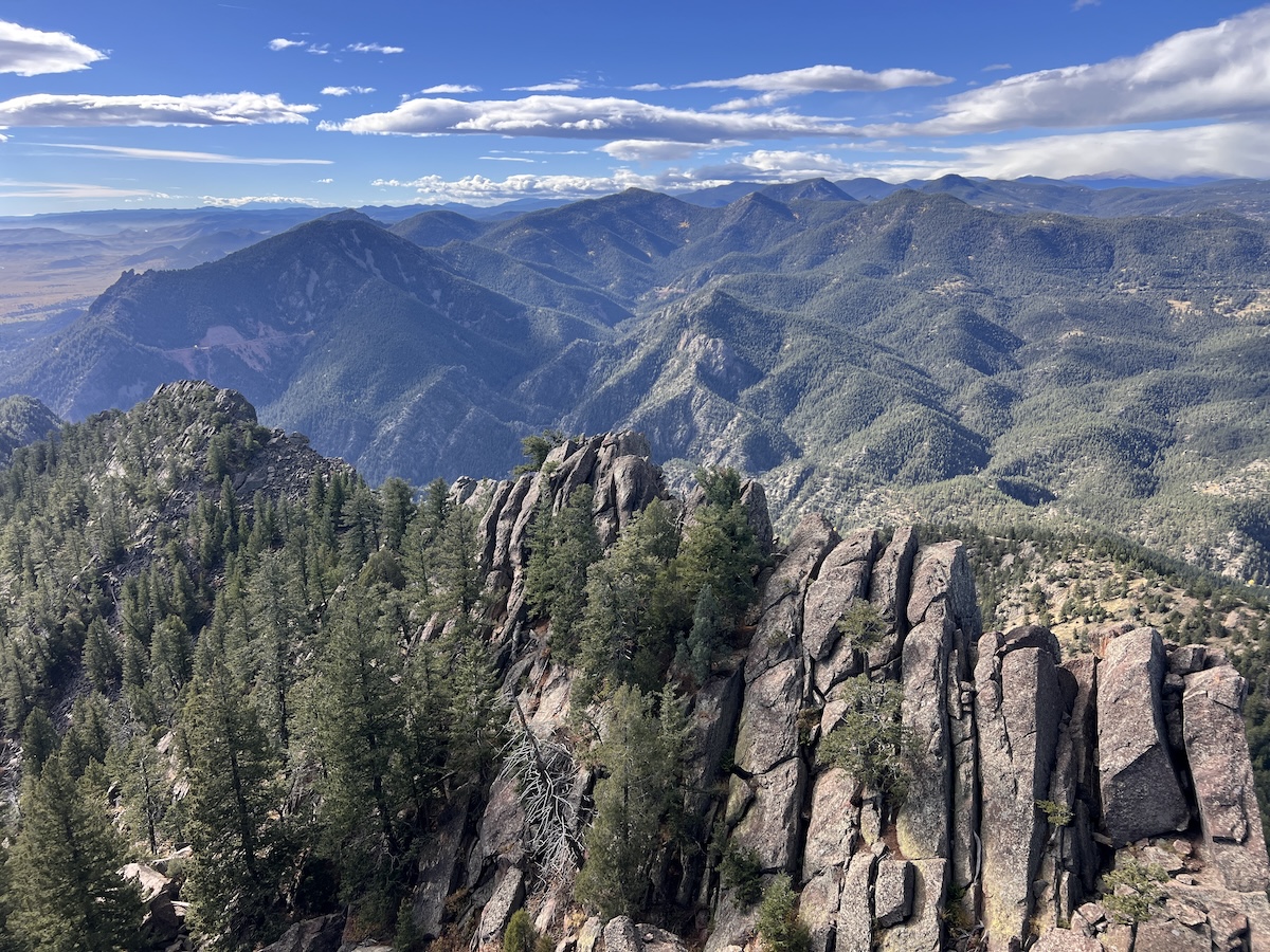 Looking South from the summit of South Boulder Peak