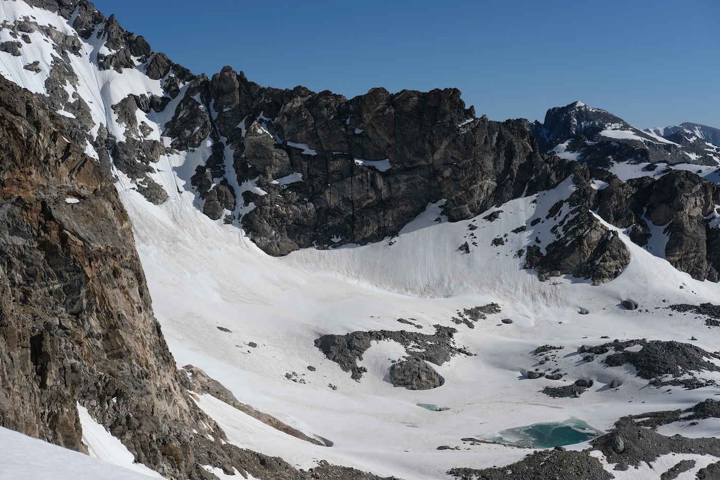 arapaho glacier from saddle