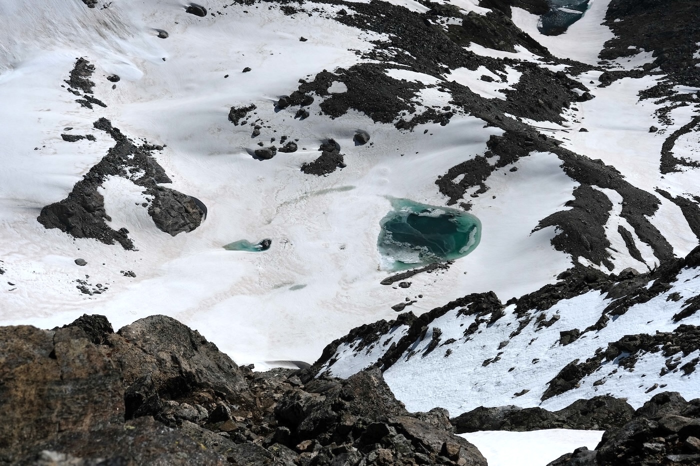 arapaho glacier from south arapaho peak summit