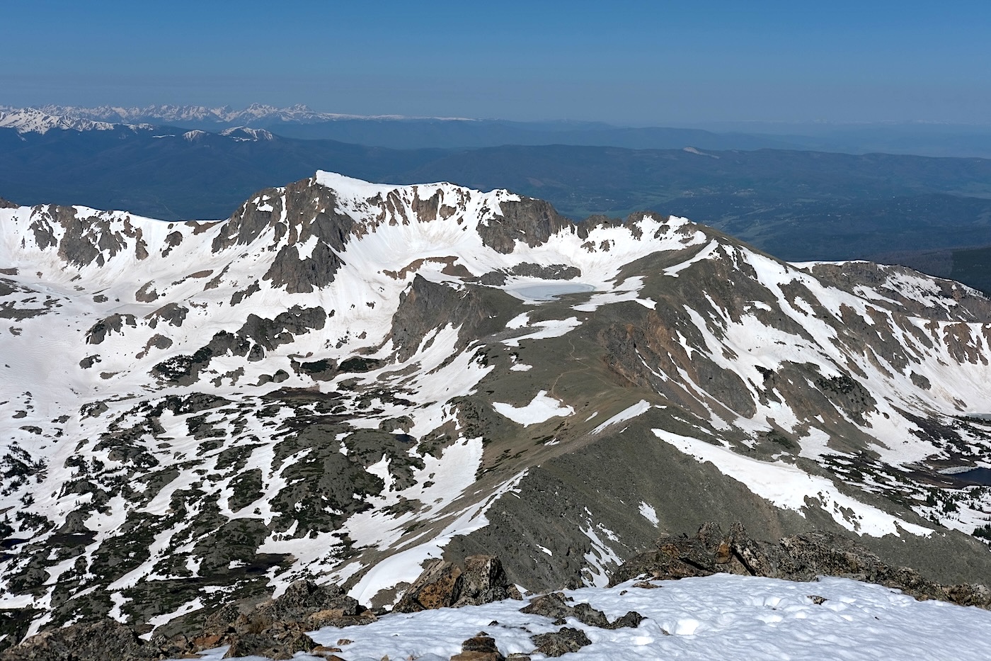 view of lake dorothy from south arapaho peak co